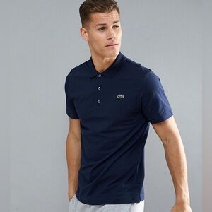 Lacoste Navy Blue Classic Polo Shirt Crocodile Logo Men’s Size 4